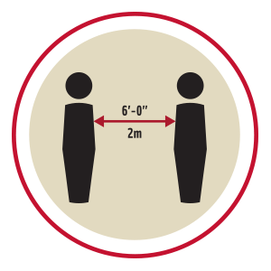 6ft Distance Icon